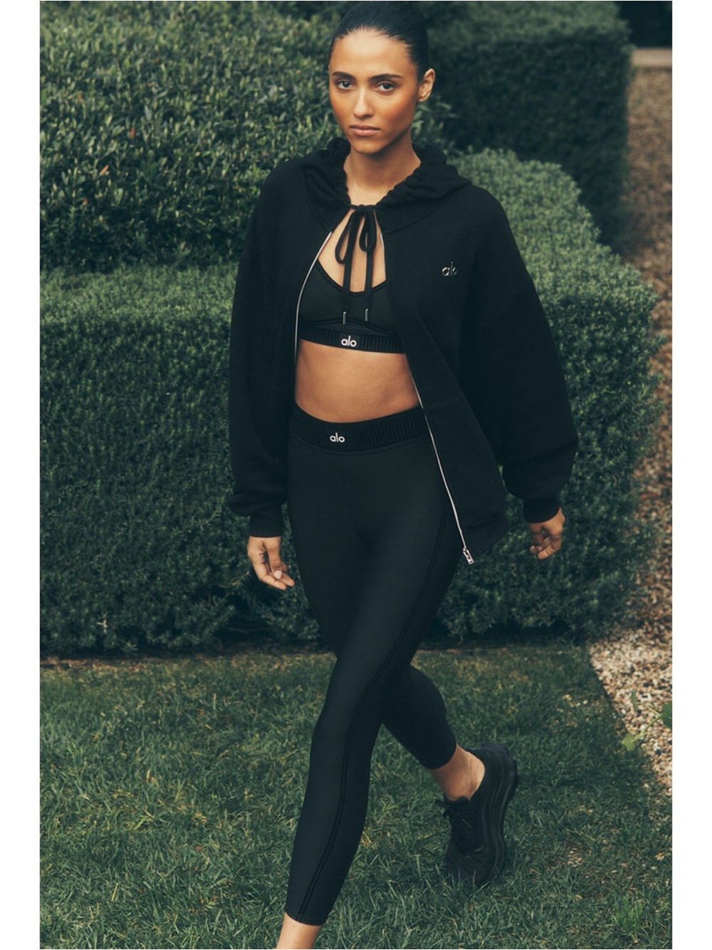 Alo Airlift High-Waist 7/8 Line Up Legging in Black Small